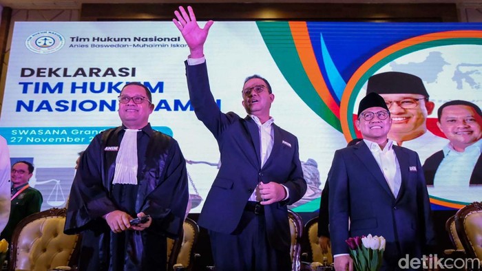 Tim hukum Timnas AMIN resmi dideklarasikan. Tim tersebut berisikan sejumlah nama seperti mantan Jaksa Agung Muhammad Prasetyo hingga Eggi Sudjana.