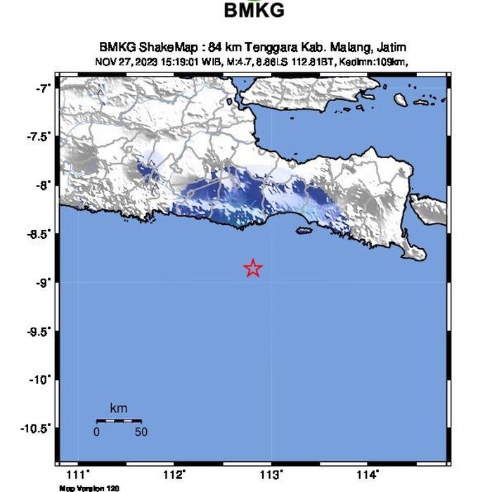Gempa 4,7 M Guncang Malang