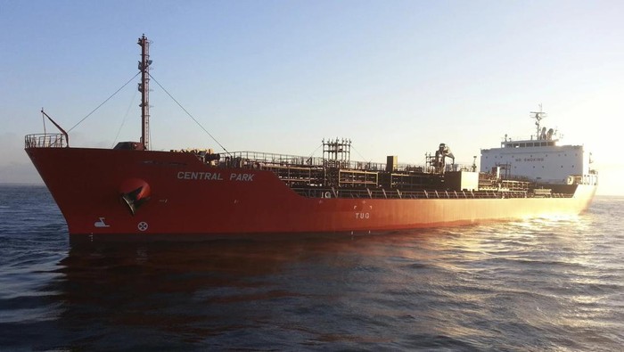Kapal tanker Central Park milik Zodiac Maritime (Zodiac Maritime via AP)