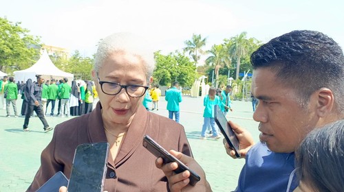 Ketua Harian TKD Ganjar-Mahfud, Emilia Nomleni,di Kupang, NTT, Senin (27/11/2023).