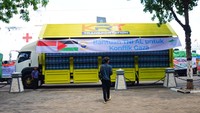 Produk air kemasan Le Minerale yang akan didistribusikan ke Gaza, Palestina.