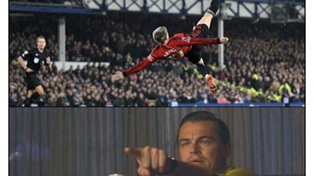 Pertandingan baru dimulai tapi gol spektakuler Garnacho bikin netizen terperanjat. Foto: X