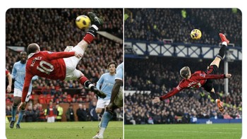 Golnya mengingatkan akan gol salto Wayne Rooney. Foto: X