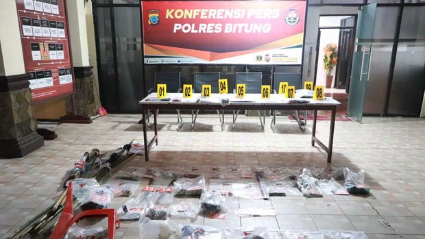 Polda Sulut menahan tujuh orang tersangka kasus bentrokan di Bitung. Ketujuh orang tersebut berasal dari dua ormas yang terlibat dalam bentrok. (dok Ist)