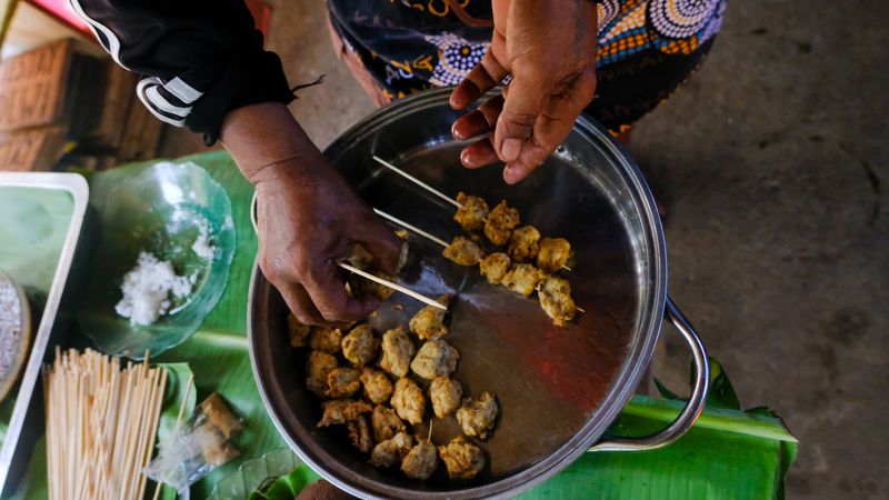 Sate Jantung Pisang Khas Palaes