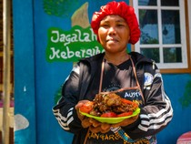 Kreasi Sate Jantung Pisang Khas Palaes, Cocok buat Vegetarian-Diet