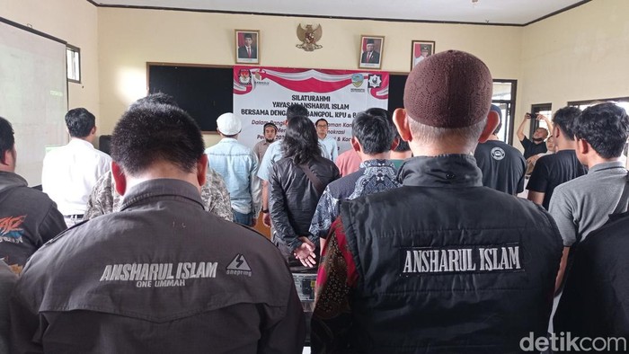 Suasana kegiatan eks Napiter Tasikmalaya yang menyatakan akan mendukung Pemilu
