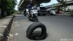 Bahaya! Ada Lubang Menganga di Jalan Kalimalang Bekasi