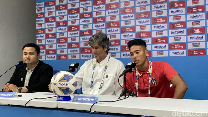 Presscon prematch Bali United jelang lawan Stallion Laguna di AFC Cup 23/24, Selasa (28/11/2023) di Gianyar.