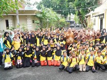 Girangnya Ratusan Siswa SD Ikut Jelajah Wisata Pendopo-Museum di Lamongan