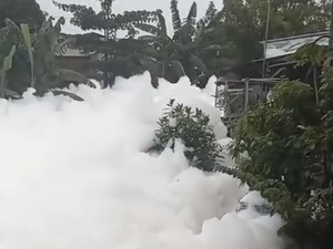 Soal Sumber Pencemaran Busa yang Tutupi Kali, Ini Dugaan Pemkot Depok