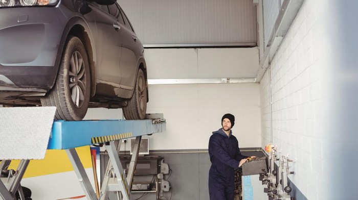 Car lift.