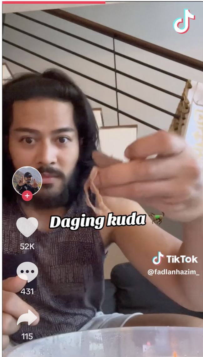 Cobain Olahan Daging Kuda, Aktor Malaysia Beri Reaksi Gini!