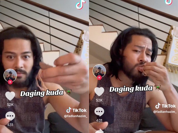 Cobain Olahan Daging Kuda, Aktor Malaysia Beri Reaksi Gini!
