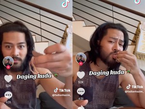 Pertama Kali Cicip Daging Kuda, Begini Reaksi Aktor Malaysia
