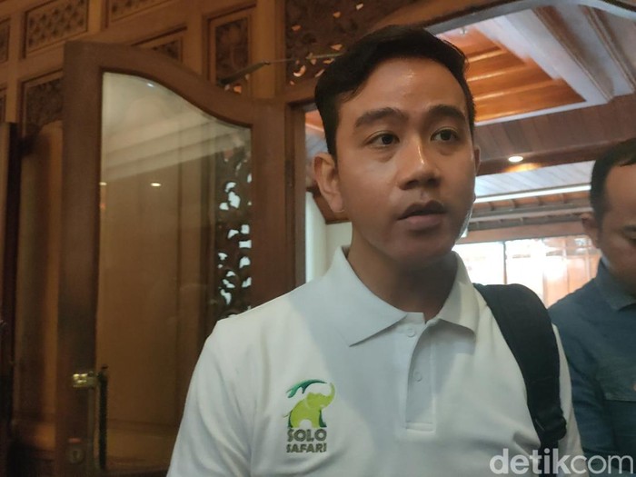Gibran Rakabuming Raka di Balai Kota Solo, Selasa (28/11/2023).