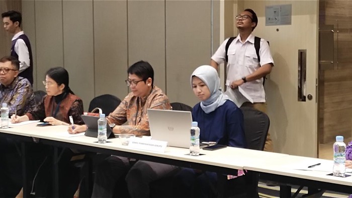 Kabiro Humas KPK Yuyuk saat uji publik KIP (Tina/detikcom)