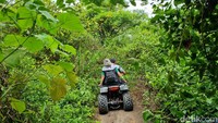 Selain watersport, adapula wahana lain yang juga menarik dilakukan yakni menyusuri pulau dengan ATV. Nantinya traveler akan diajak berkeliling pulau dan melihat seluk beluk pulau yang ternyata masih memiliki semak belukar dan pepohonan yang cukup rimbun. (Weka Kanaka/detikcom)