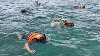 Selain wahana kano dan paddle boat yang gratis, ada pula wahana hiburan air lainnya yang dapat dijajal jika ke sini. Misalnya saja snorkeling, diving, hingga bermain jetski. Untuk snorkeling traveler akan dibawa dengan kapal nelayan menuju Pulau Payung Kecil yang ditempuh sekitar 10 menit perjalanan. Di pulau tersebut traveler akan menemukan banyak ikan laut nan indah berenang bebas dan begitu ramah dengan perenang. (Istimewa)