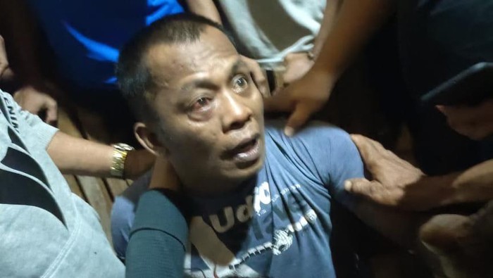 Tampang pelaku begal di Bone yang babak belur diamuk massa.