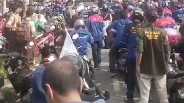 Gerbang Tol Padalarang ditutup massa buruh. (Dok. KSPI)