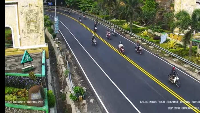 Tangkapan layar CCTV Diskominfo Gunungkidul, Rabu (29/11/2023), pukul 07.03 WIB.