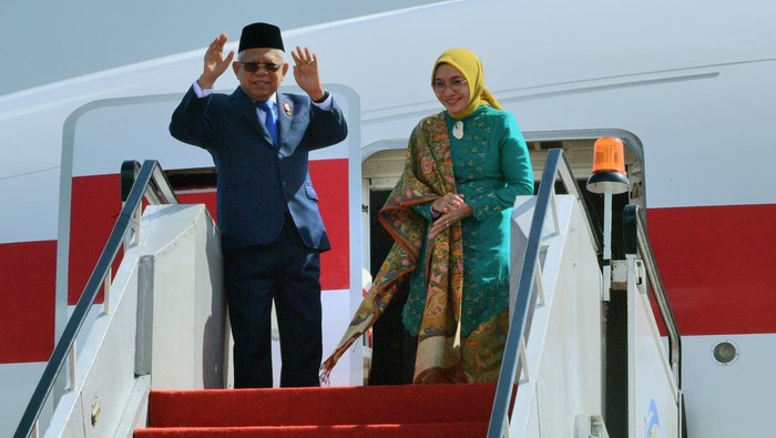 Maruf Amin dan istri bertolak dari Kuching menuju ke Indonesia, Rabu (29/11/2023), usai mengunjungi Yunani, Slovakia, Malaysia.