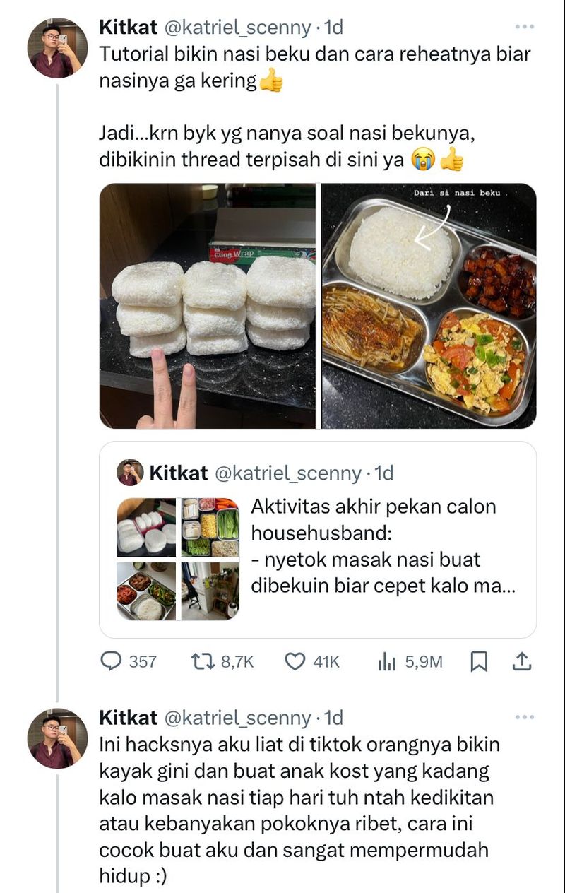 stok nasi beku lebih praktis