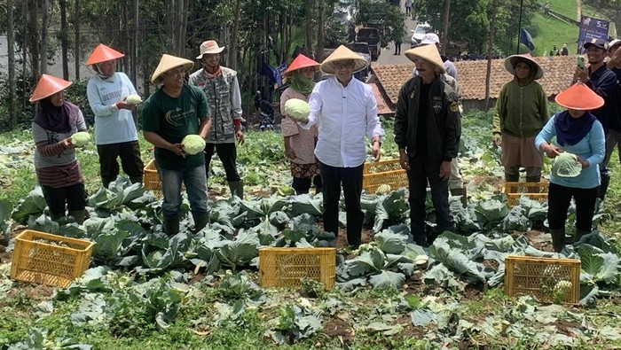 Capres nomor urut 1 Anies Baswedan melanjutkan masa kampanye Pilpres 2024 di wilayah Jawa Barat. Anies mengunjungi petani holtikultura di Pangalengan, Rabu (29/11/2023).