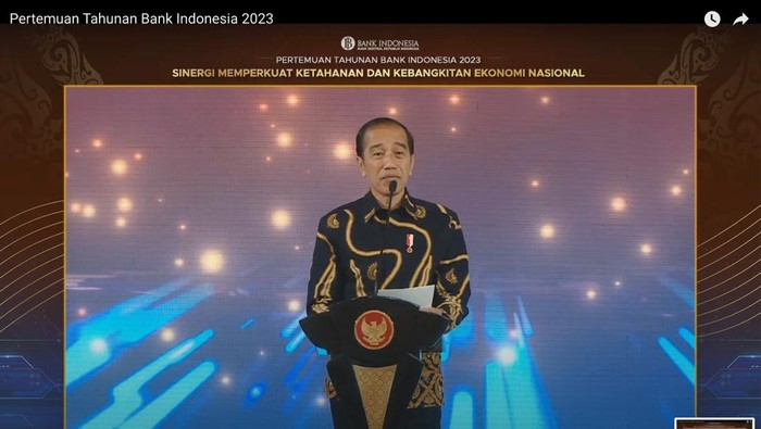 Presiden Joko Widodo dalam acara Pertemuan Tahunan Bank Indonesia