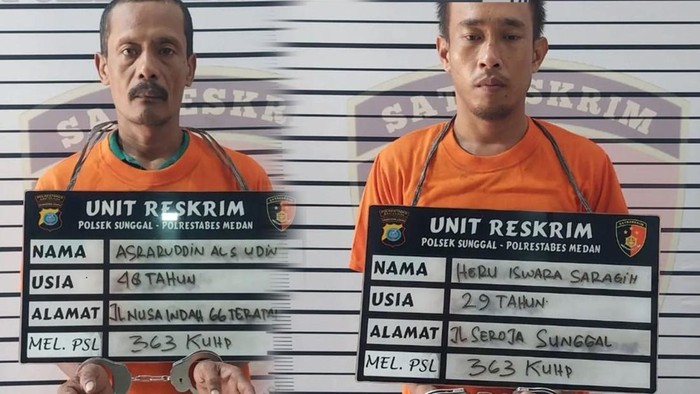 Pria yang curi beton drainase di Medan ditangkap. (Istimewa)