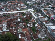 Foto Udara Proses Revitalisasi Benteng Kraton Yogyakarta
