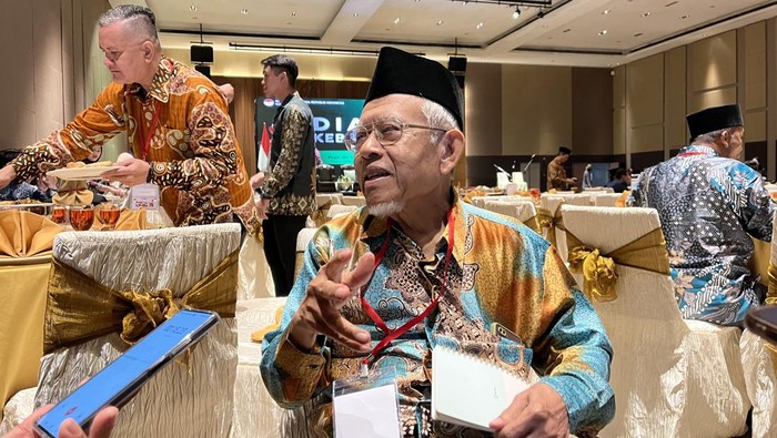 Teman Maruf Amin, KH Samun, usai pertemuan di Malaysia (Kanavino-detikcom)