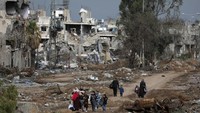 Aksi sadis yang dilakukan Israel telah membuat lebih dari 1,8 juta orang mengungsi. Sebagian besar warga Gaza mencari perlindungan di wilayah selatan. Foto: Mohammed Saber/EPA-EFE