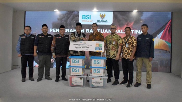Bantuan Kemanusiaan untuk Palestina Kembali Diberikan Baznas kembali menerima bantuan kemanusiaan untuk Palestina. Bantuan senilai Rp 1,32 miliar ini diberikan oleh BSI Maslahat.