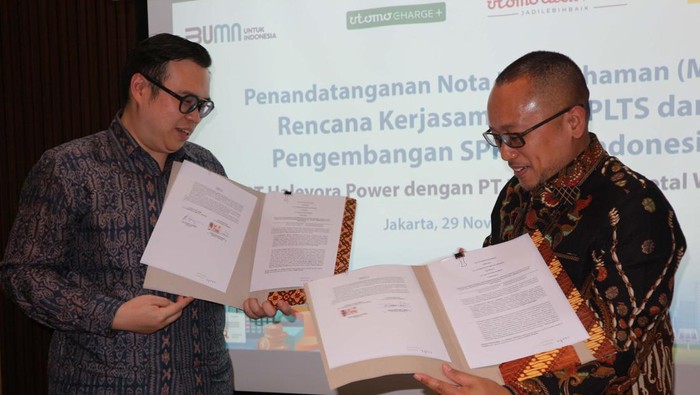 Dua Perusahaan Ini Kembangkan PLTS dan SPKLU PT Haleyora Power bersinergi dengan PT Utomodeck Metal Works. Kerjasama ini terkait PLTS dan Pengembangan SPKLU di Indonesia.