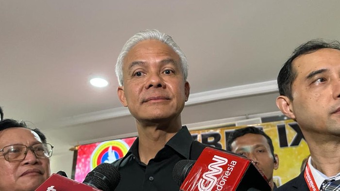 Ganjar Pranowo di GBI Mawar Sharon, Kelapa Gading, Jakarta Utara, Kamis (30/11/2023).