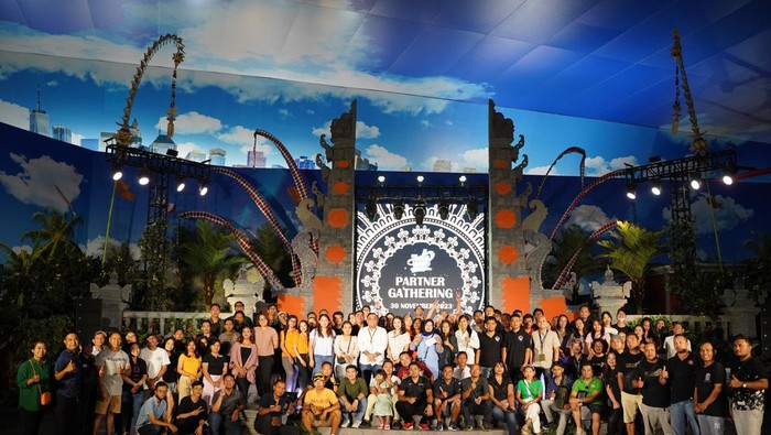Potret acara gathering driver di Trans Studio Bali, Kamis (30/11/2023).