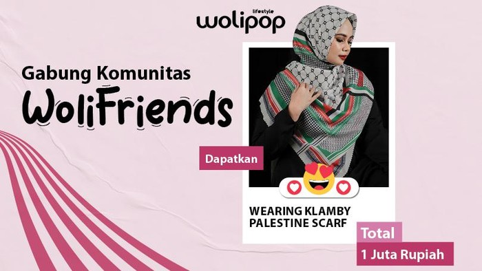 Giveaway Wolipop Wearing Klamby Palestine Scarf