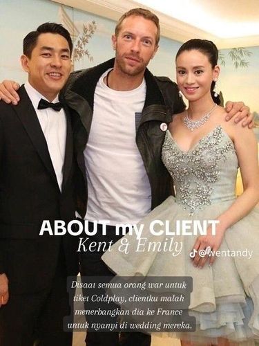 Pengantin ini mengundang Coldplay untuk mengisi acara pernikahan di Hongkong dan Paris, acara pernikahan tersebut sontak viral di TikTok.