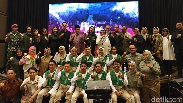 Penyematan serta pelepasan Guru Muda Pijar batch 3, Kamis 30 November 2023 di Menara Bank Mega Syariah, Kuningan, Jakarta Selatan. (Tiara/detikcom)