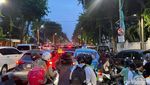 Kemacetan Parah di Surabaya Imbas Demo Buruh