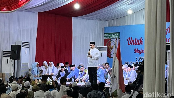 Ahmad Muzani di acara kiayi dan ulama se-Jakarta, di kawasan Menteng, Jakarta Pusat, Kamis (30/11/2023).