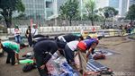 Massa Pelajar Gelar Unjuk Rasa di Kedubes AS Jakarta Dukung Palestina