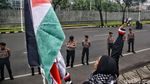 Massa Pelajar Gelar Unjuk Rasa di Kedubes AS Jakarta Dukung Palestina