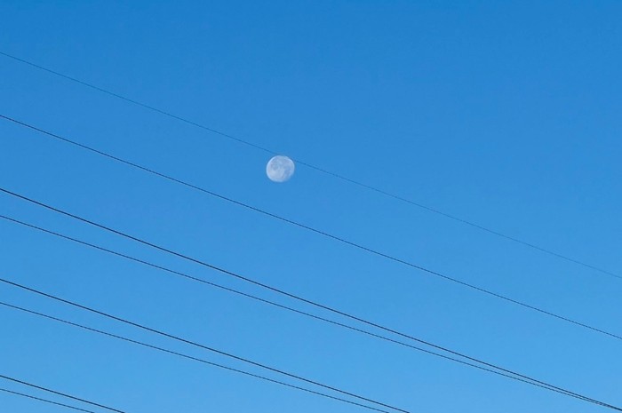 Bulan di siang hari