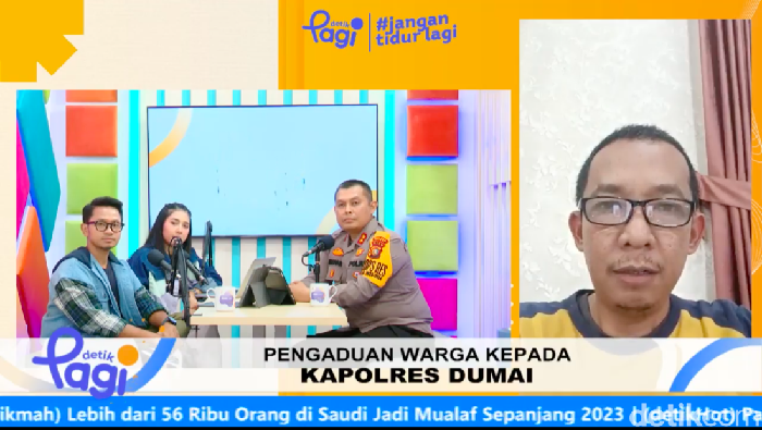 Jumat Curhat detikPagi besama Kapolres Dumai AKBP Dhovan Oktanianton