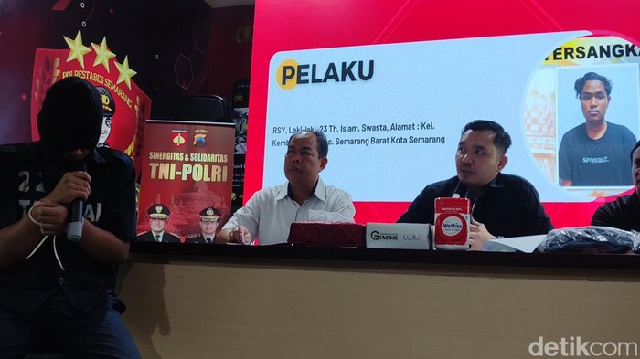 Jumpa pers kasus perkosaan di Polrestabes Semarang, Jumat (1/12/2023).
