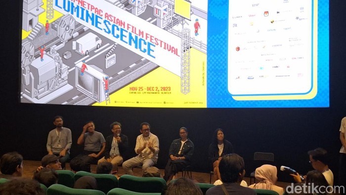 Jumpa pers sutradara dan pemain film Tuhan, Izinkan Aku Berdosa di Jogja, Jumat (1/12/2023).