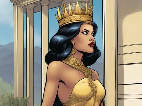 Kartun Nyi Rambut Kasih, Ilustrasi gambar ini memanfaatkan bantuan alat sumber terbuka AI bernama AI Comic Factory